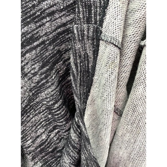 Madewell Size M Sweater‎ Dress Mini Knit Gray Black Crew Neck Long Sleeve Zip - Picture 7 of 7